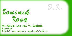 dominik kosa business card
